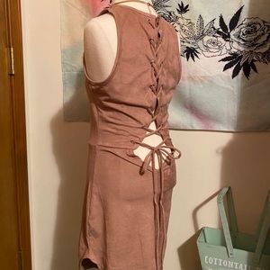 Windsor store brand suede mini dress